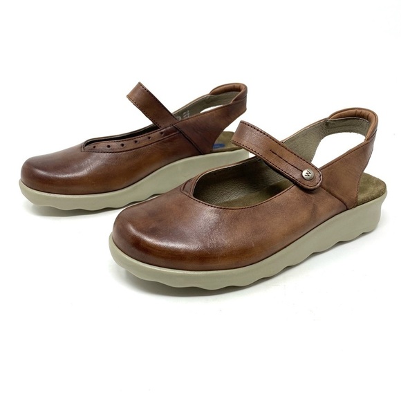 Wolky Drio Comfort Sandals Cognac Vegi Leather - Picture 2 of 7